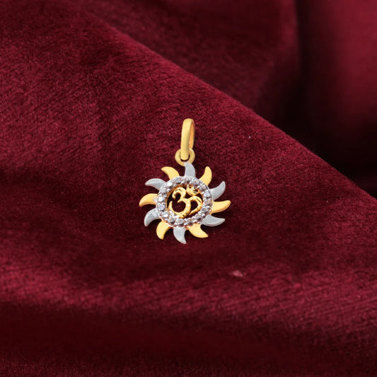 Gold Two Tone Om Pendant