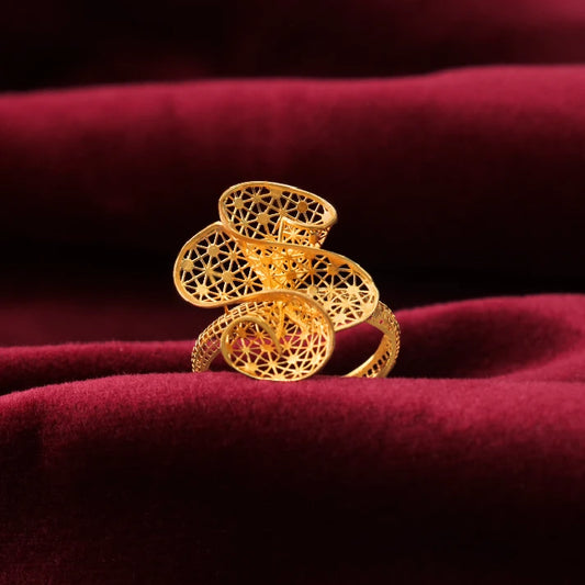 Gold Flower Turkish Ring