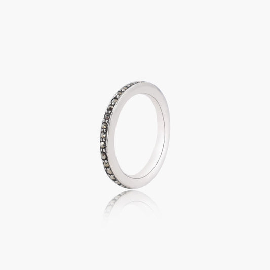 Marcasite Band Silver Ring