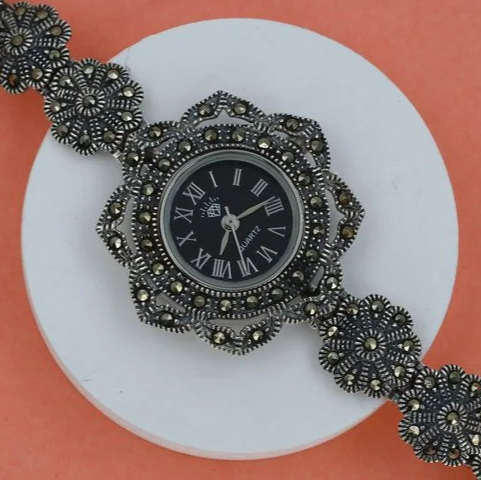 Floral Marcasite Watch