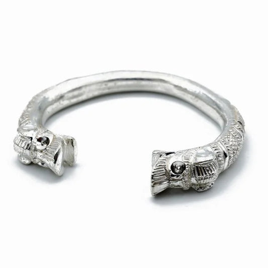 Dragon Head Cuff Bracelet – Handcrafted Viking Bangle